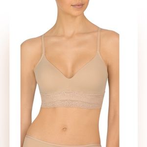 Natori Bliss perfection wireless bra 30DDD excellent used condition nude beige